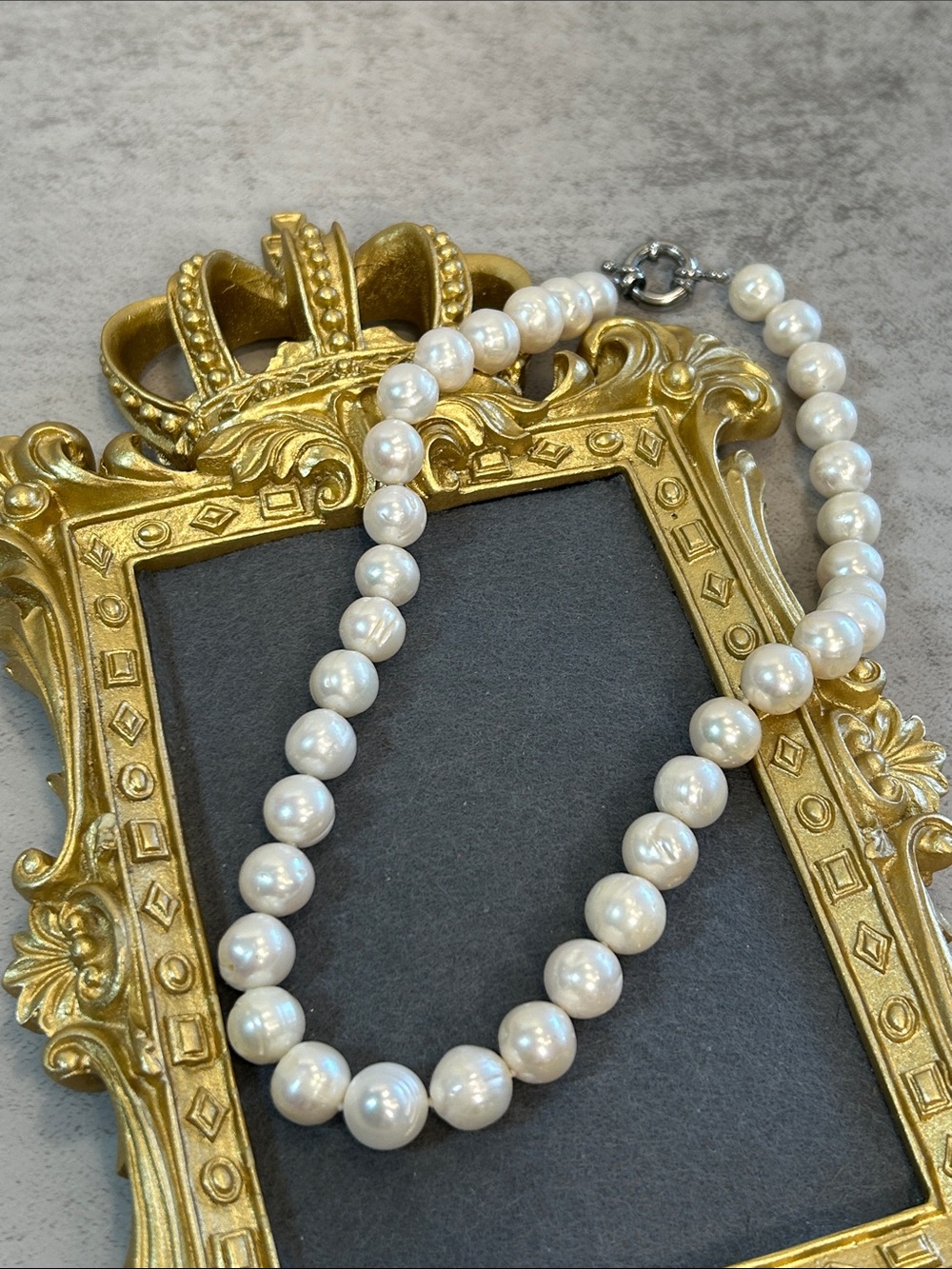 Classic White Cultured Pearl Necklace - Elegant Women Jewelry